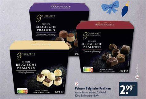 Packung belgische Pralinen von Aldi (Symbolbild)