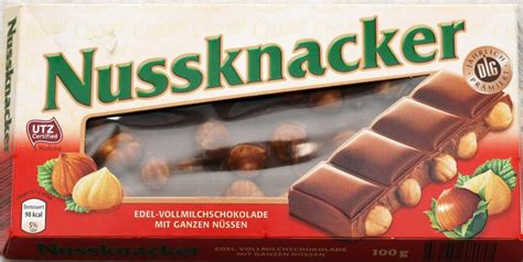Packung der Nussknacker-Schokolade mit Zutatenliste