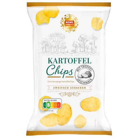 Packung der Schweizer Trüffel Chips aus dem Rewe Sortiment