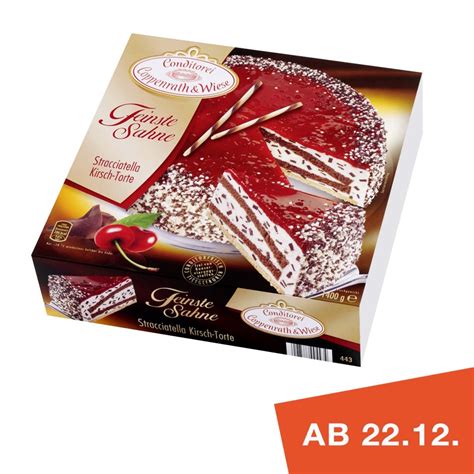 Packung der Stracciatella-Kirsch Torte mit Nährwerthinweis