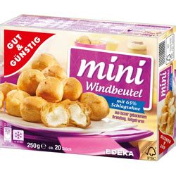 Packung gefrorener Mini-Windbeutel