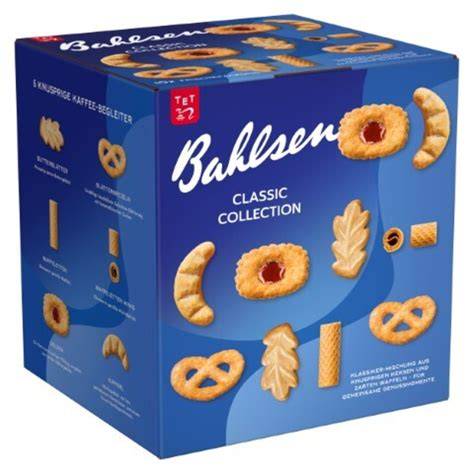 Packungsübersicht Bahlsen Classic Collection und Sortenauflistung