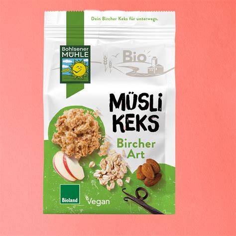 Packungsübersicht Müsli-Keks Classic, Schoko, Bircher Art