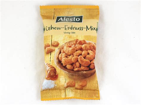 Packungsabbildung Alesto Cashew-Erdnuss-Mix Honig & Salz