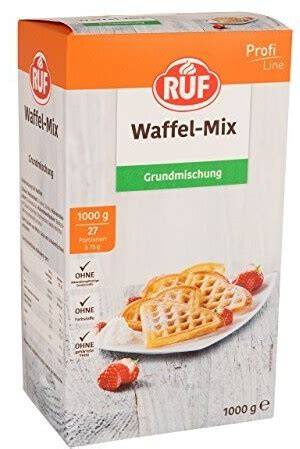 Packungsabbildung und Zutatenliste RUF Waffel-Mix