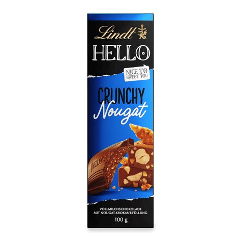 Packungsansicht Lindt Hello Crunchy Nougat Mini