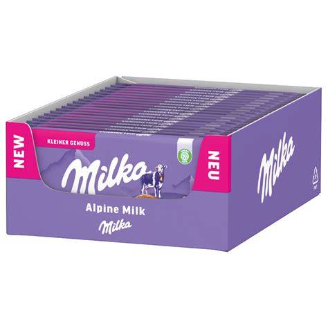 Packungsansicht Milka Waffeln und Alpenmilch-Schokolade