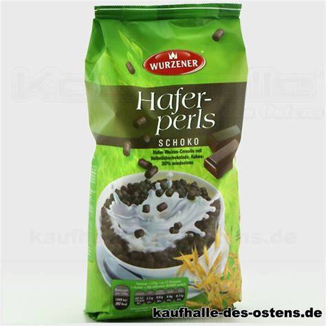 Packungsansicht und Zutatenliste von Wurzener Haferperls Schoko