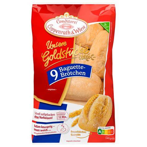 Packungsbeutel mit Goldstücke Brötchen und Zubereitungshinweisen