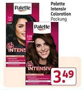 Palette Intensiv Creme Coloration Packung und Anwendung