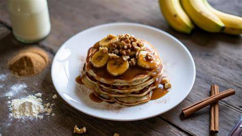 Pancakes mit Bananen und Zimt