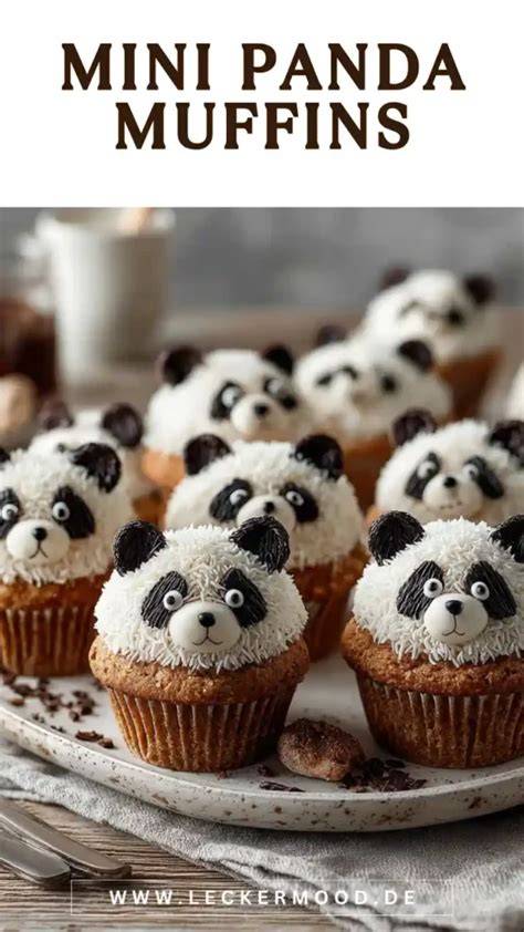 Panda-Muffins Dekoration und Vorbereitung