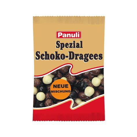 Panuli Spezial Schoko Verpackung und Dragees
