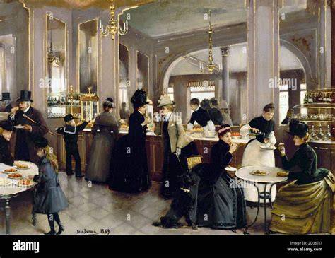 Pariser Kaffeehaus im 19. Jahrhundert