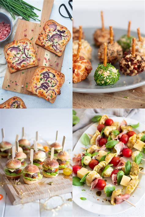 Party-Szene: Gäste schneiden gemeinsam die fertige Burger-Torte an und genießen sie als Fingerfood