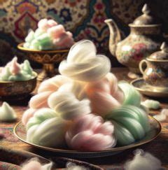 Pashmak - persische Zuckerwatte in verschiedenen Farben