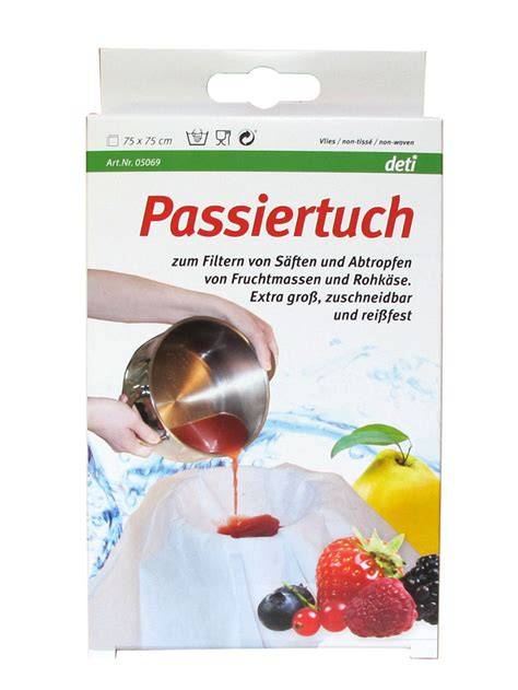 Passiertuch und Flaschen zum Abfüllen