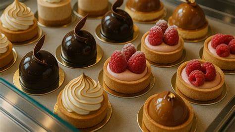 Patisserie mit marokkanischem Gebäck in einer Auslage