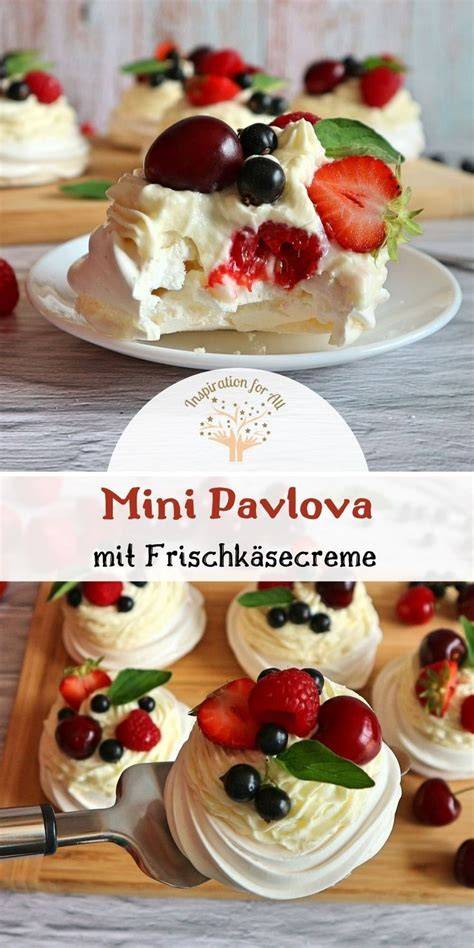 Pavlova Mini-Törtchen für Hochzeiten