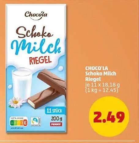 Penny Choco'la Tafel im Supermarktregal