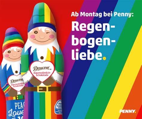 Penny Regenbogen-Zipfelmann in Schokoladenform