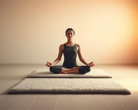 Person entspannt während Meditation gegen Stress
