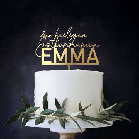 Personalisierte Cake Topper auf modernen Festtagstorten