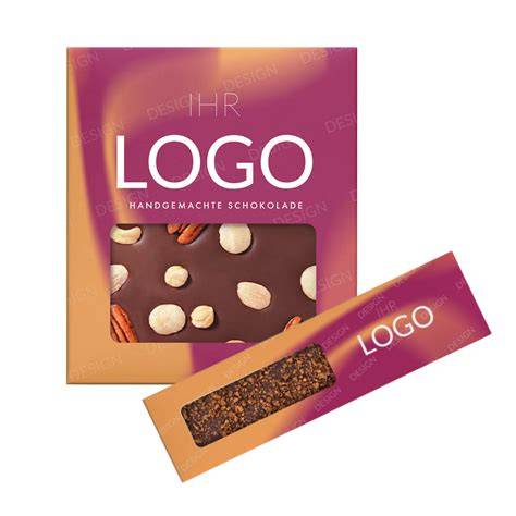 Personalisierte Firmengeschenke aus Schokolade mit individuellem Verpackungsdesign
