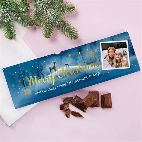 Personalisierte Lindt Schokoladentafel mit Foto und Zutaten