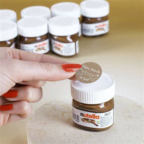 Personalisierte Nutella-Gläschen als Gastgeschenk