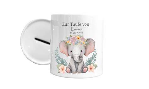 Personalisierte Taufgeschenke Spardose und Sternenkarte