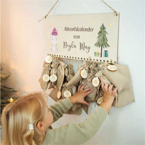 Personalisierter kinder Adventskalender mit Fotos und Texten