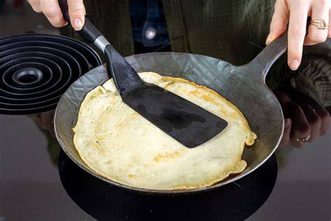 Pfannkuchen auf der Grillpfanne