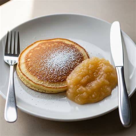 Pfannkuchen mit Apfelmus