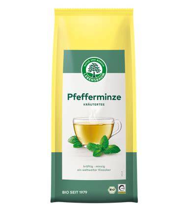 Pfefferminztee lose Blätter in einer Dose