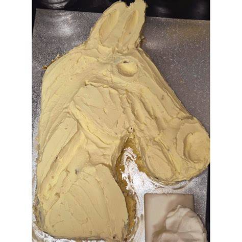 Pferdekopf Torte Detailaufnahme Augen und Mähne