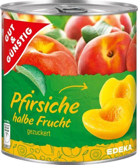 Pfirsiche in Dosen und frische Pfirsiche, Zubereitung