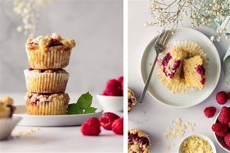 Pfirsiche und Streusel auf Muffins