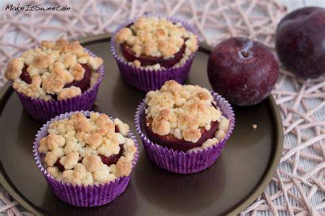 Pflaumen Muffins zum Picknick und in Kindergarten-Dosen