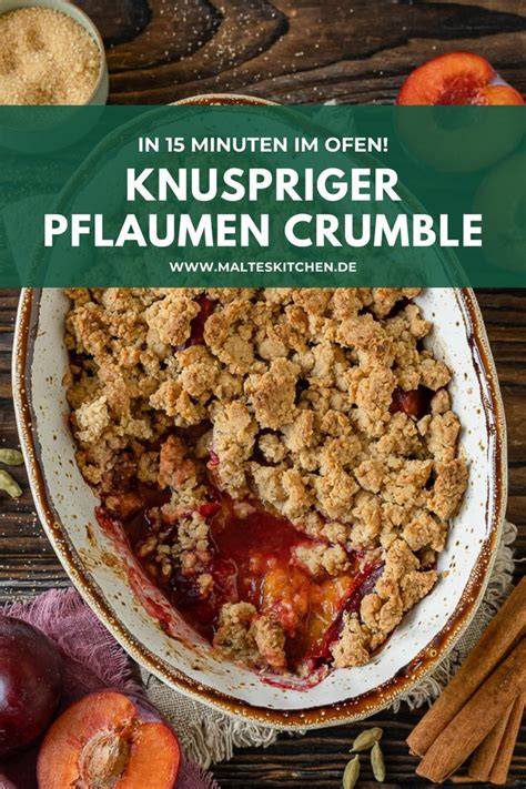Pflaumen-Crumble mit knusprigen Streuseln