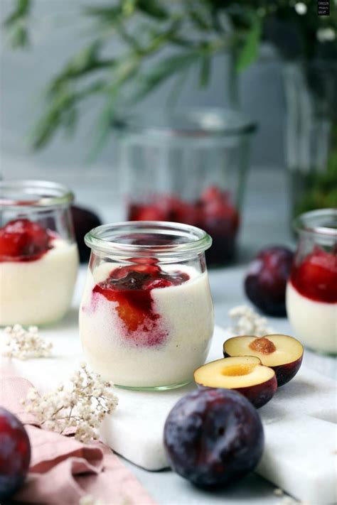 Pflaumen-Pudding-Gläser