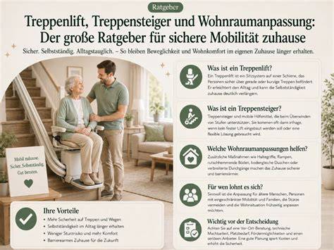 Pflegesituation zuhause: Treppensteiger und häusliche Pflege