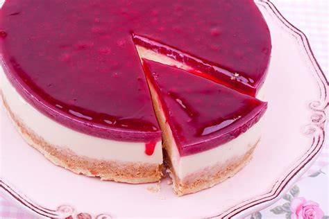 Philadelphia-Torte Himbeerspiegel, Schnittansicht