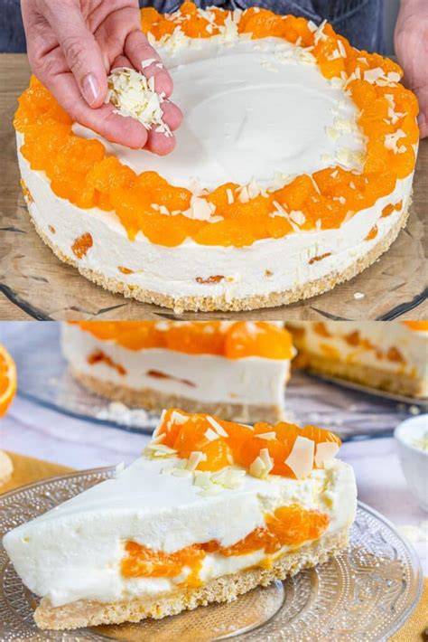 Philadelphia-Torte mit Mandarinenschicht