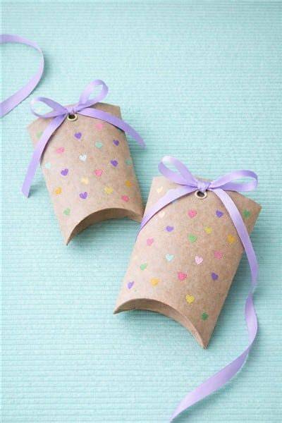 Pillowbox aus Klopapierrolle für Pralinen