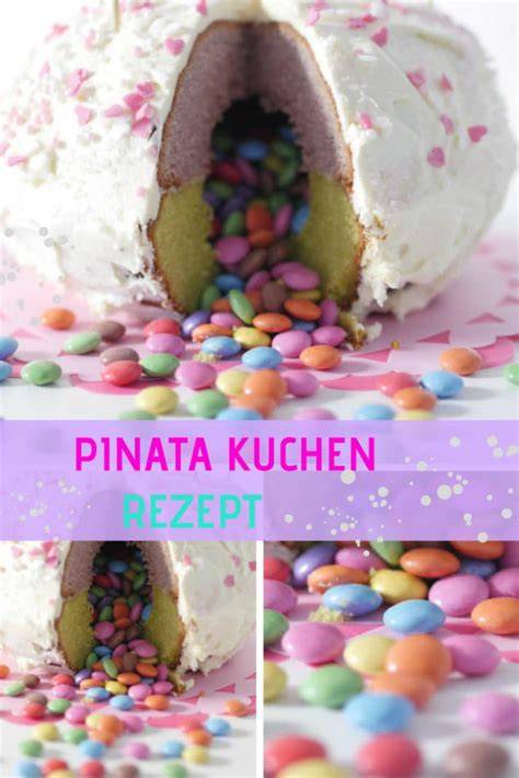 Pinata-Kuchen mit herausspringenden Smarties