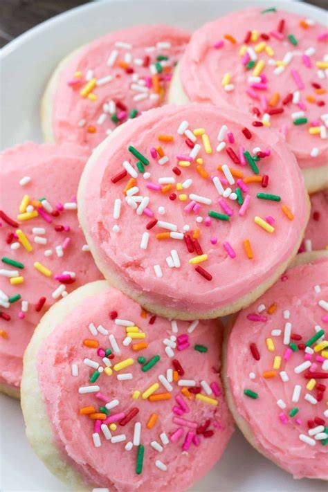 Pink Frosting auf Lofthouse-Style Cookies