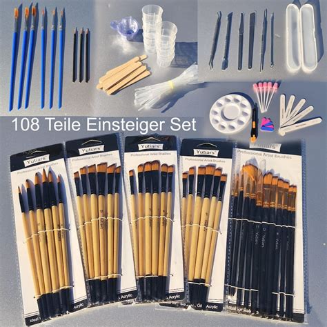 Pinsel und Werkzeuge zum Bemalen von Marzipan