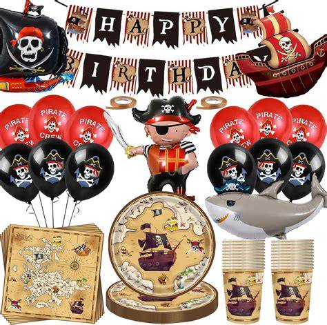 Piratenschiff Deko und Crew