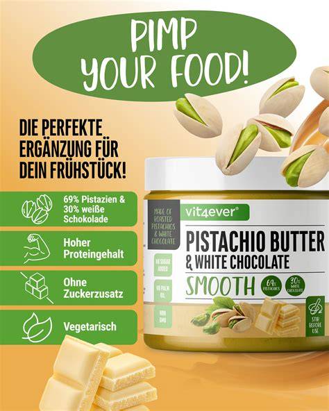 Pistazien und weiße Schokolade